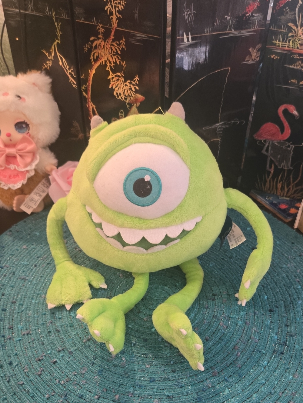 Bright Green One-Eyed Monster Plush Stuffed Toy - Kids Cuddly Character MIKE W.